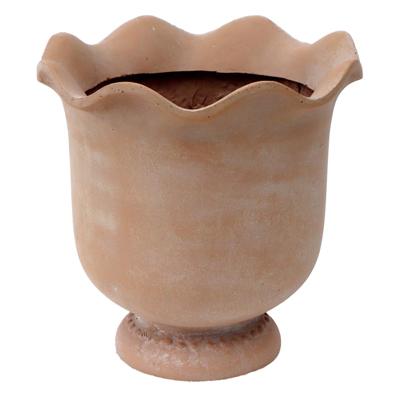 Willow Crossley Pie Crust Edge Polystone Pot, 11" | At Home