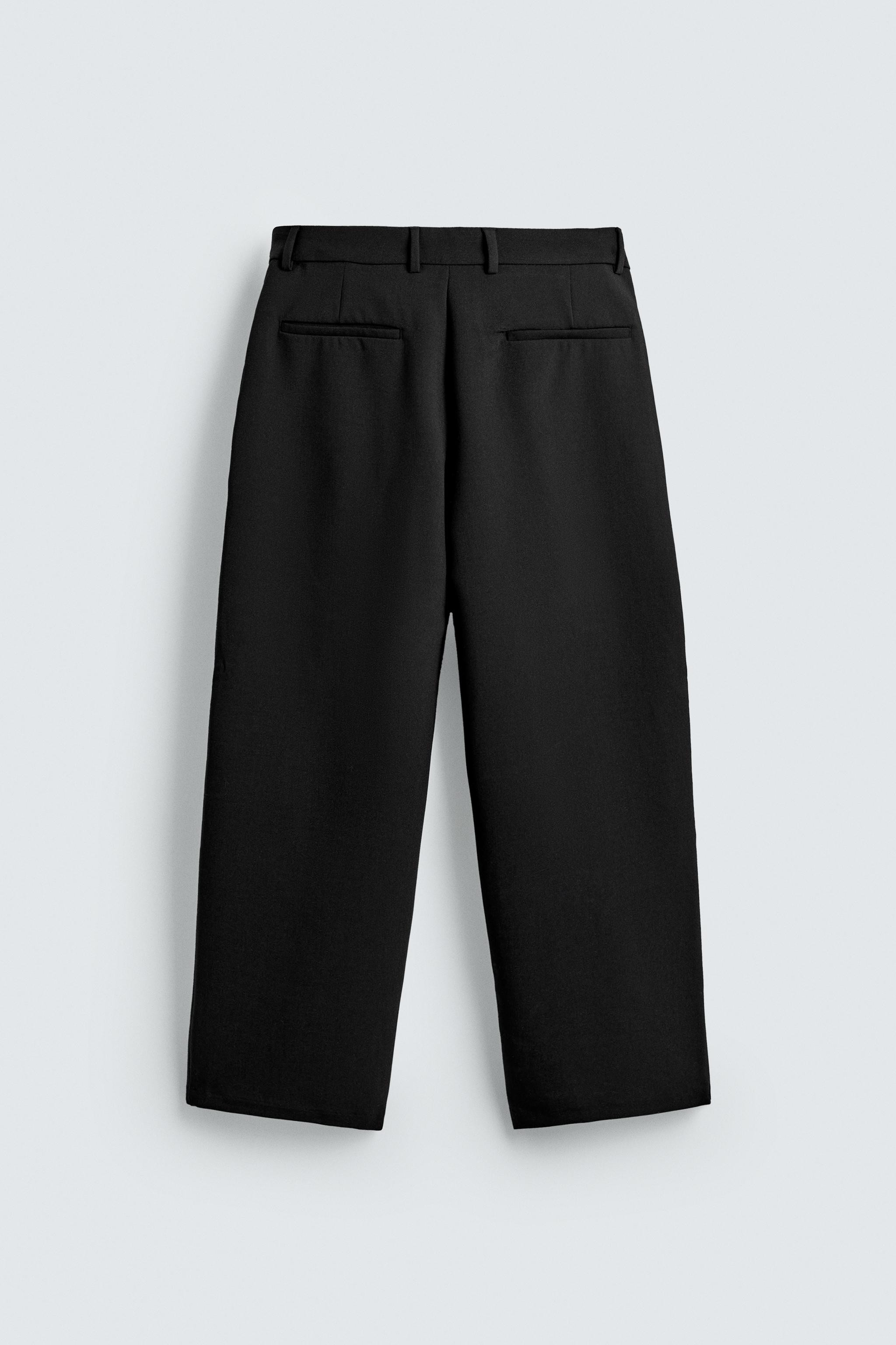 RELAXED FIT PLEATED TROUSERS | Zara US