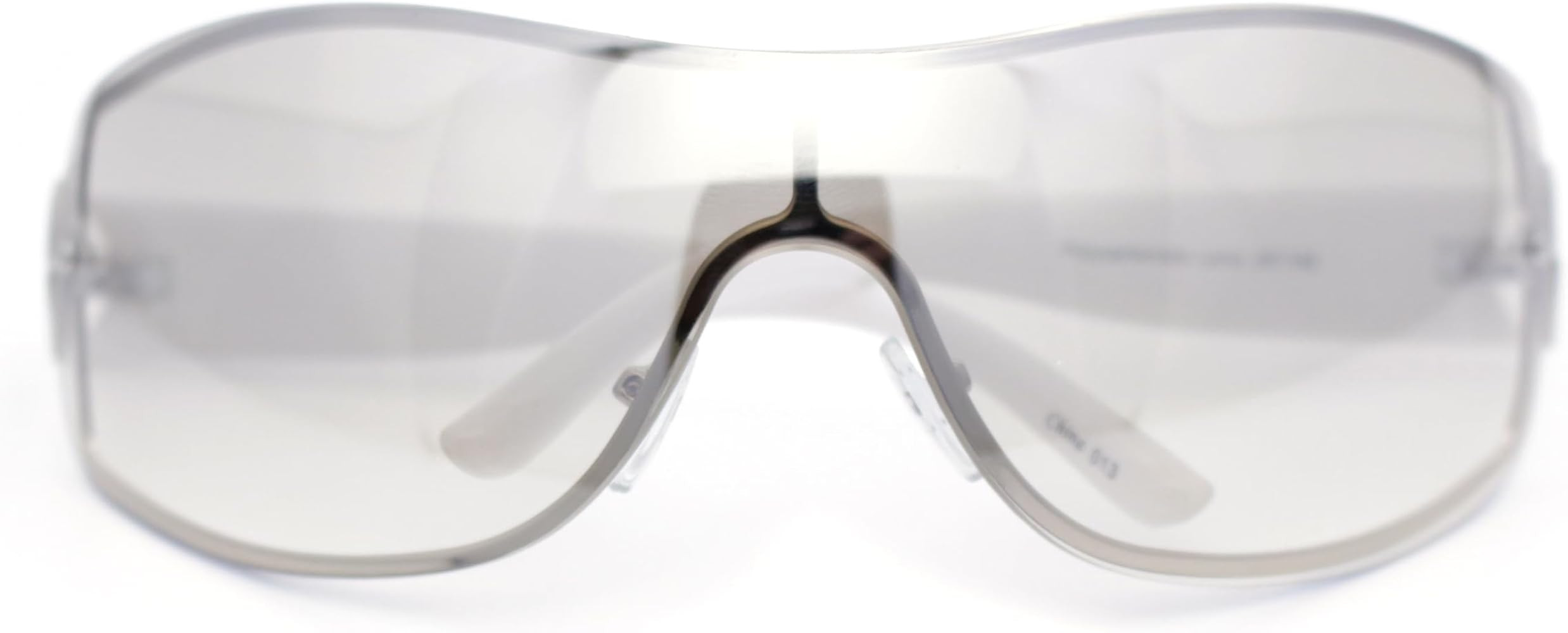 Womens Elegant Rimless Shield Warp Luxury Designer Sunglasses | Amazon (US)