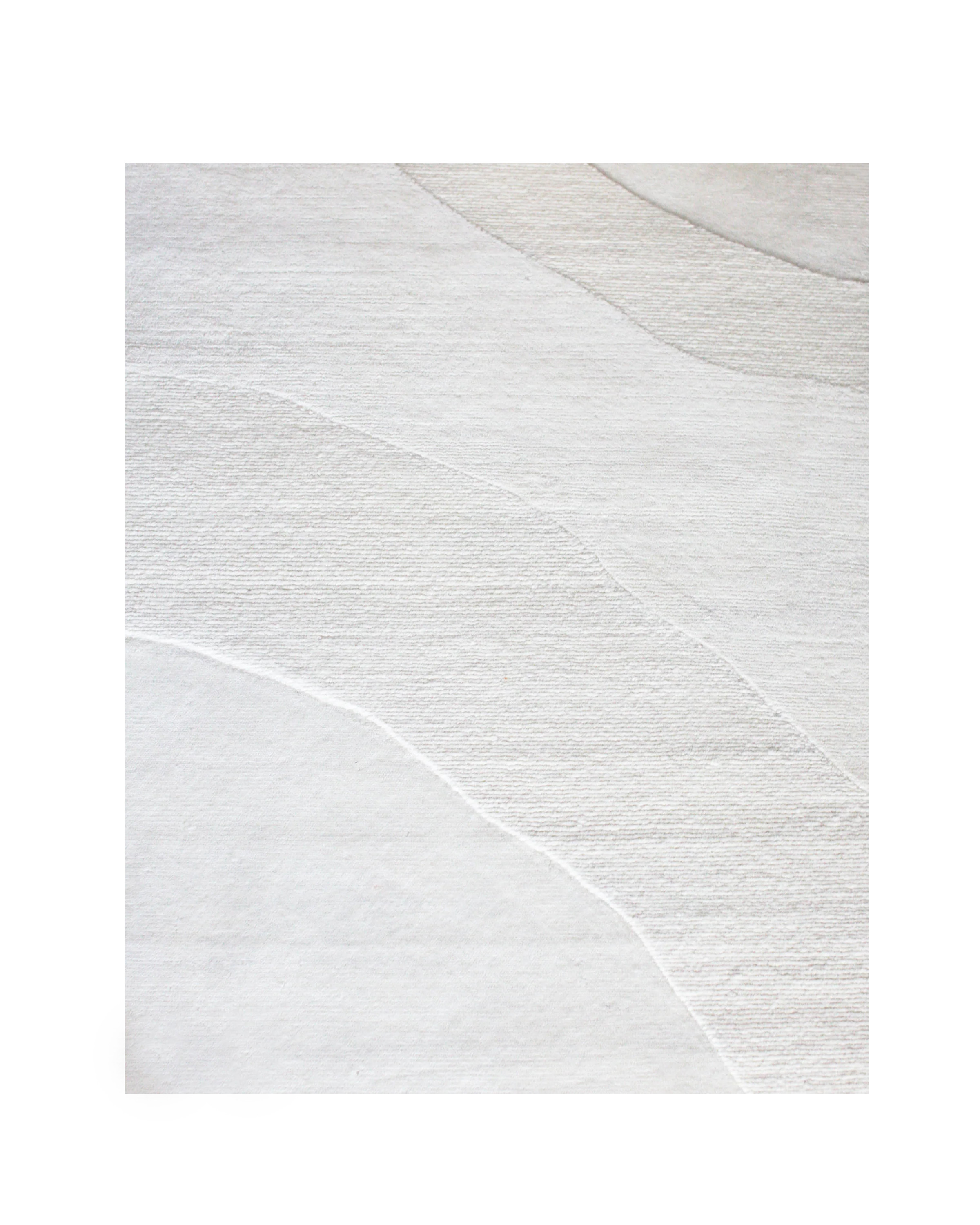 CREAMY ABSTRACT WOOL RUG | Off-White Palette