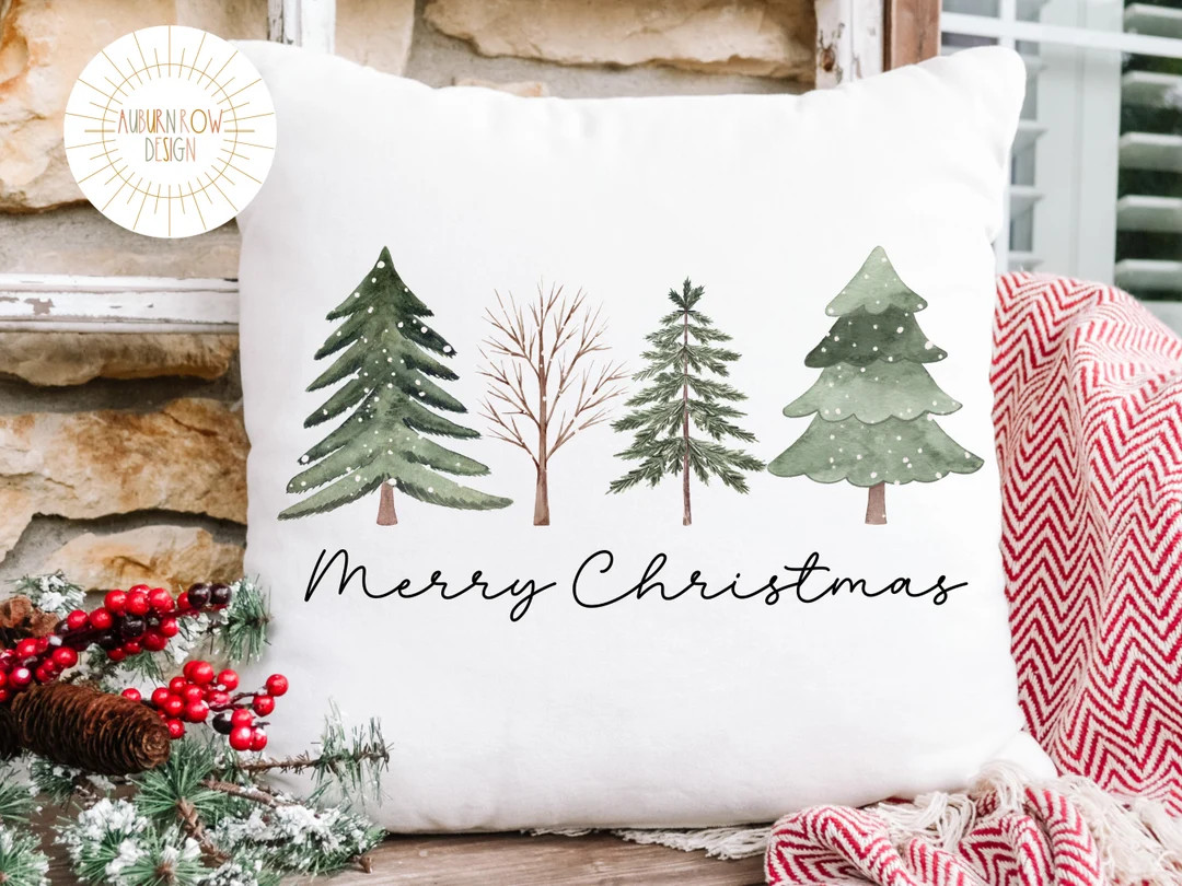 Christmas Pillow Cover, Christmas Pillows, Farmhouse Christmas Pillow Cover, Rustic Christmas Pil... | Etsy (US)