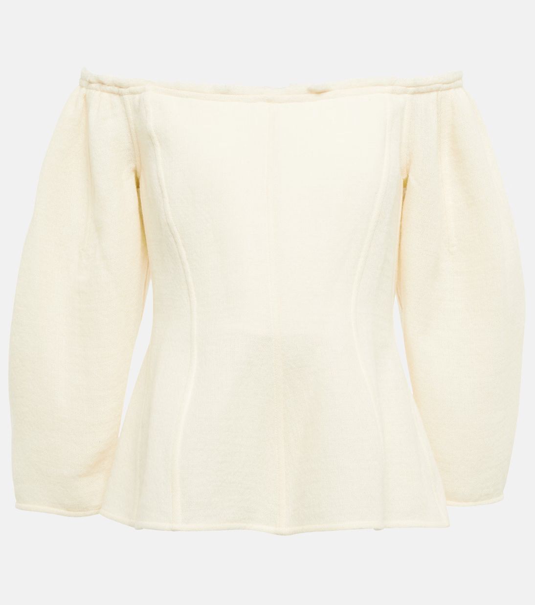 Off-shoulder wool and cashmere blouse | Mytheresa (US/CA)