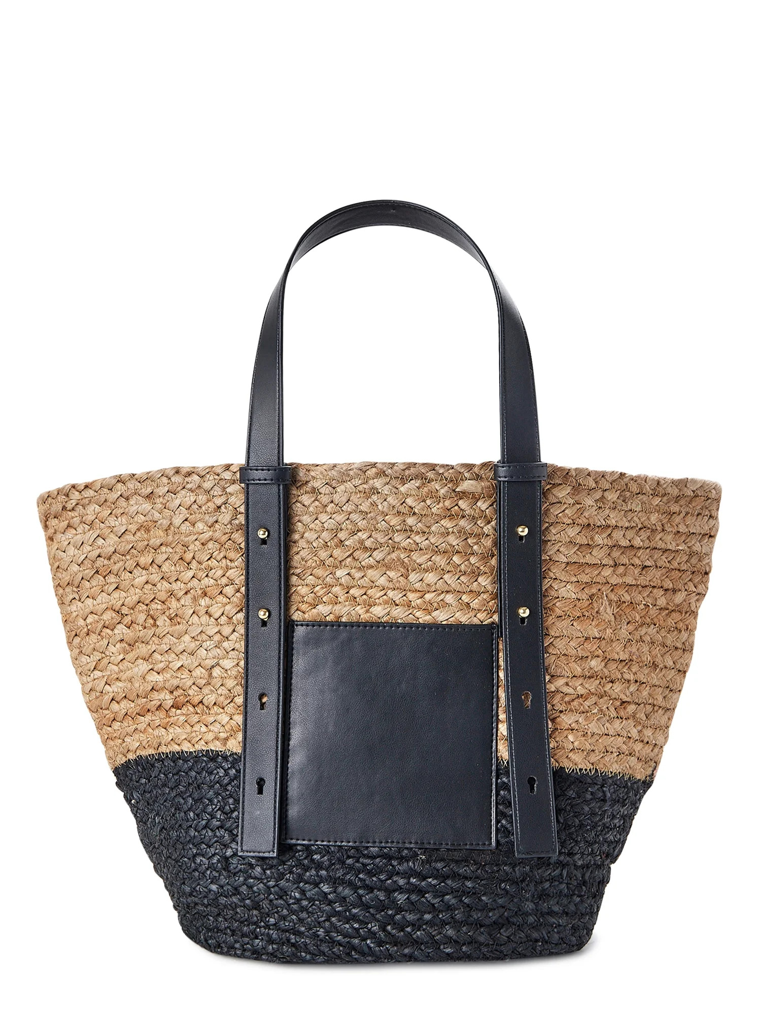 Time and Tru Women's Jute Pocket Tote Bag | Walmart (US)