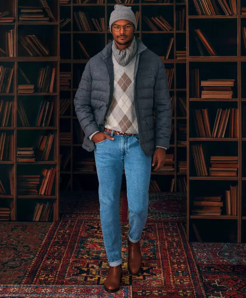 Merino Wool Cashmere Argyle Sweater | Brooks Brothers