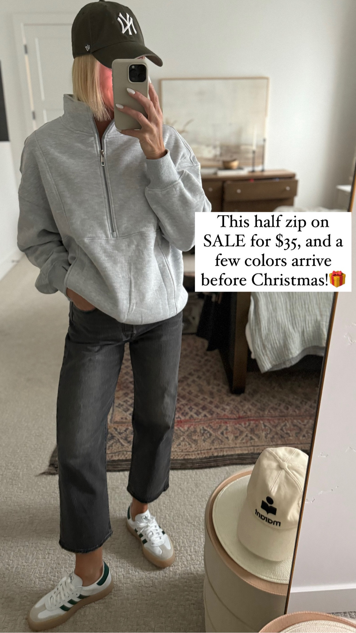 Oversized, Half zip pullover (Lulu) lookalike on sale for $35! Wearing size medium! Some colors arrive before Christmas.


#LTKHoliday #LTKsalealert #LTKGiftGuide