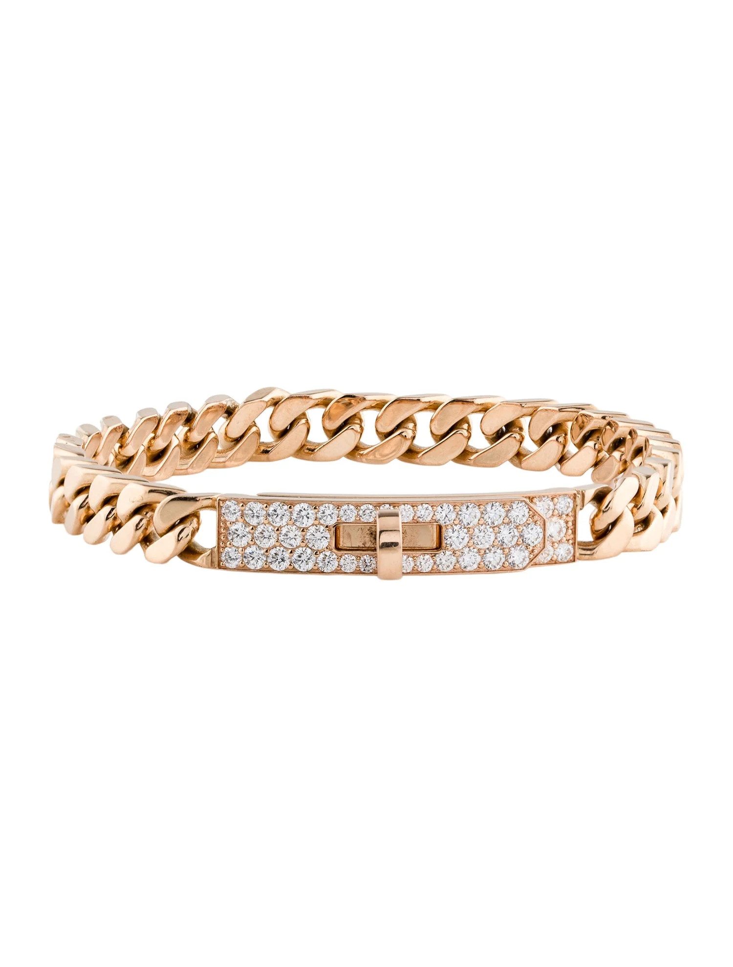 18K Diamond Very Small Kelly Gourmette Bracelet | The RealReal
