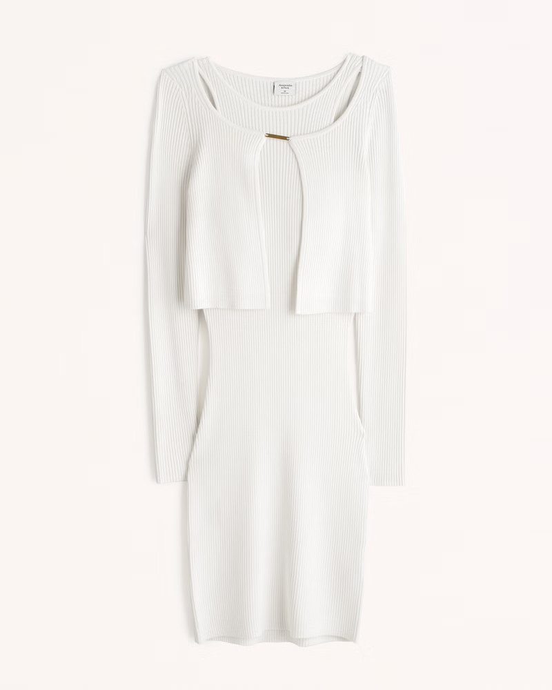 Mini Sweater Dress and Scuba Cardigan Set | Abercrombie & Fitch (US)