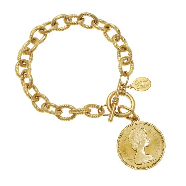 Queen Elizabeth II Coin Chain Bracelet | Susan Shaw