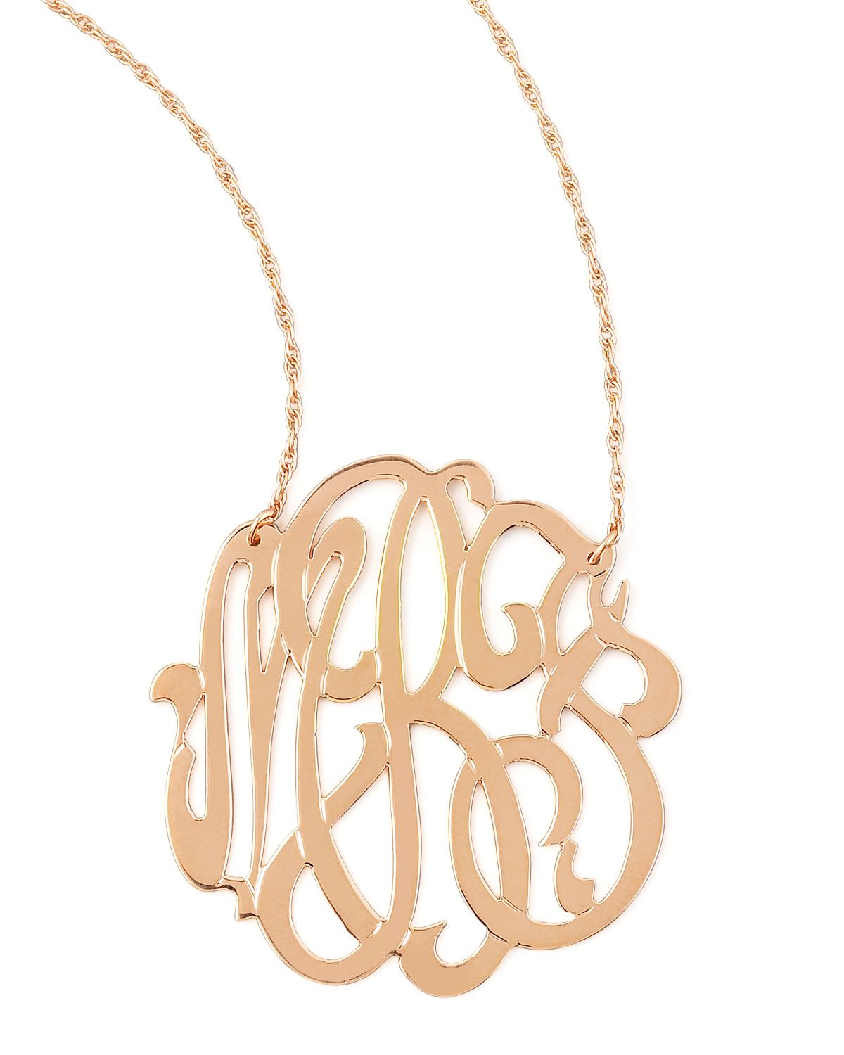 Rose Gold Initial Necklace | Neiman Marcus