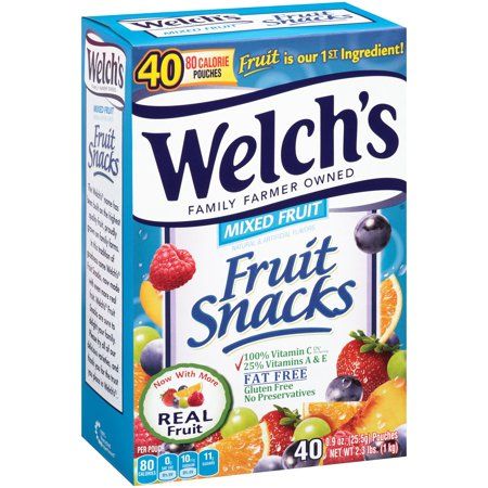 Welch's Fruit Snacks, Mixed Fruit, 40 ct, 0.9 oz | Walmart (US)