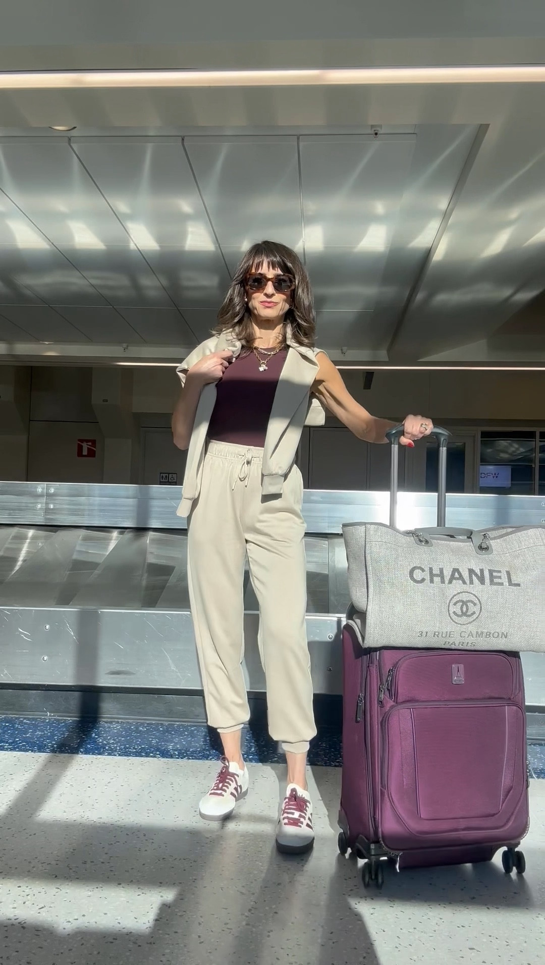 This Amazon loungewear set is super comfortable, feels like scuba fabric and it comes in many colors. Best of all? The set is less than $35 with the 30% they are offering now! It fits true to size.

Adidas sneakers fit large. I’m wearing men’s size 5.5 to fit my size 7.

#LTKShoeCrush #LTKStyleTip #LTKOver40