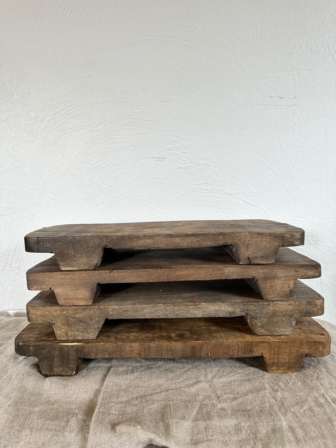 Rectangle Antique Wood Riser/ European Bread Board/ Kitchen Stand Tray with Feet/Plant Stand | Etsy (US)