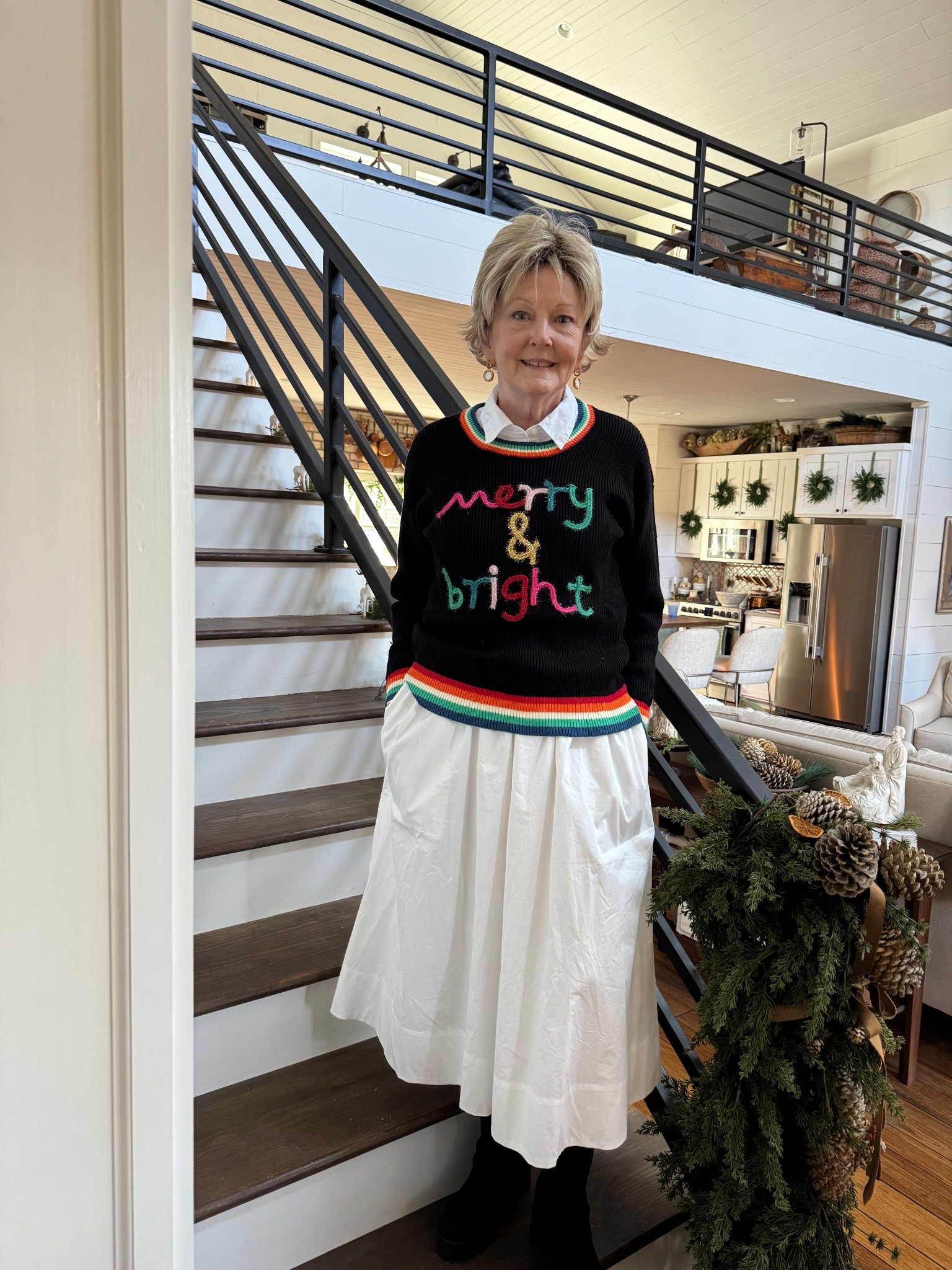 Merry Bright comfy sweater outfit for the holidays  

#LTKHoliday #LTKSeasonal #LTKOver40