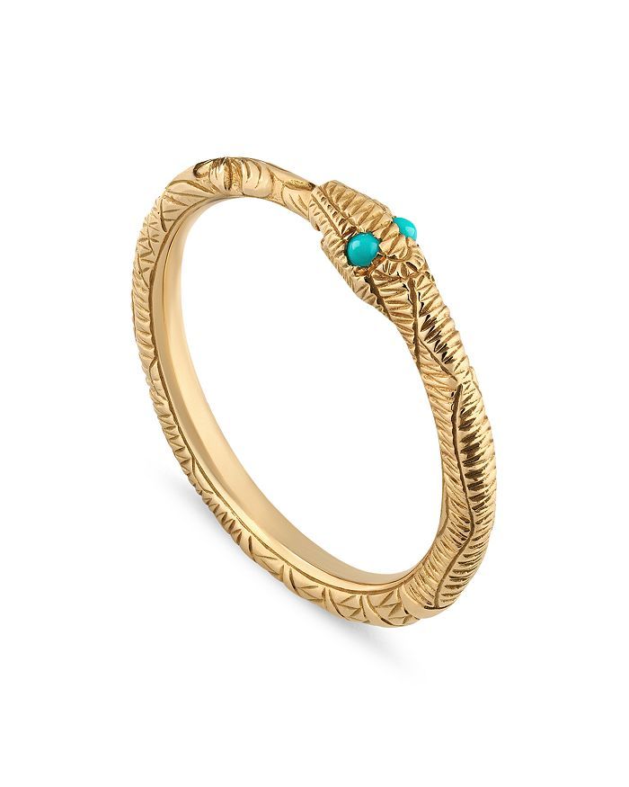 18K Yellow Gold & Turquoise Ouroboros Snake Ring | Bloomingdale's (US)