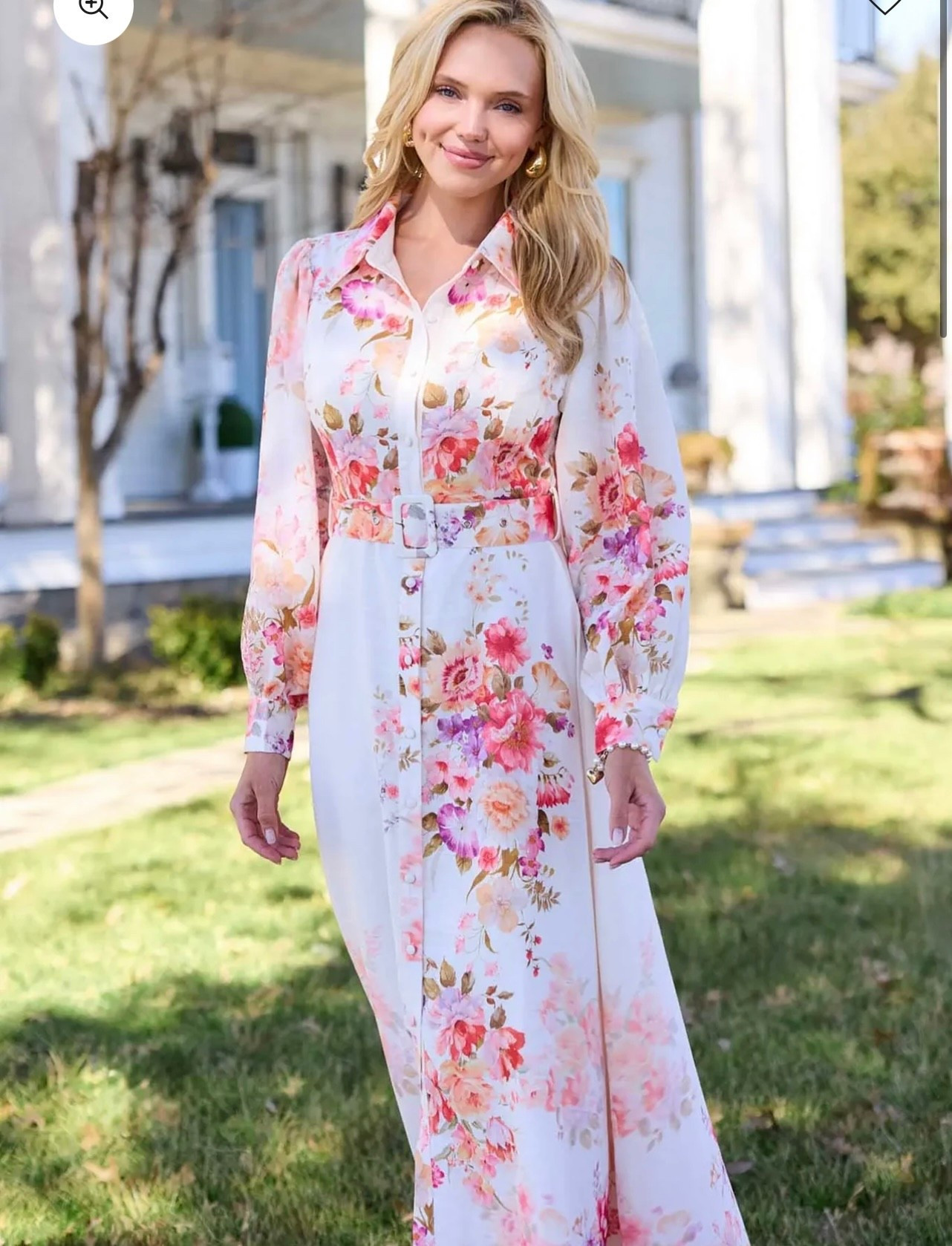 This dress is perfect for Easter. Love the pattern and colors. #avara #springdress #easterdress #over50 #over60 #mystyle #maxidress #avaraclothes 

#LTKWedding #LTKootd #LTKOver40