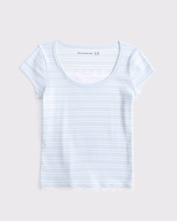 layered knit tee | Abercrombie & Fitch (US)