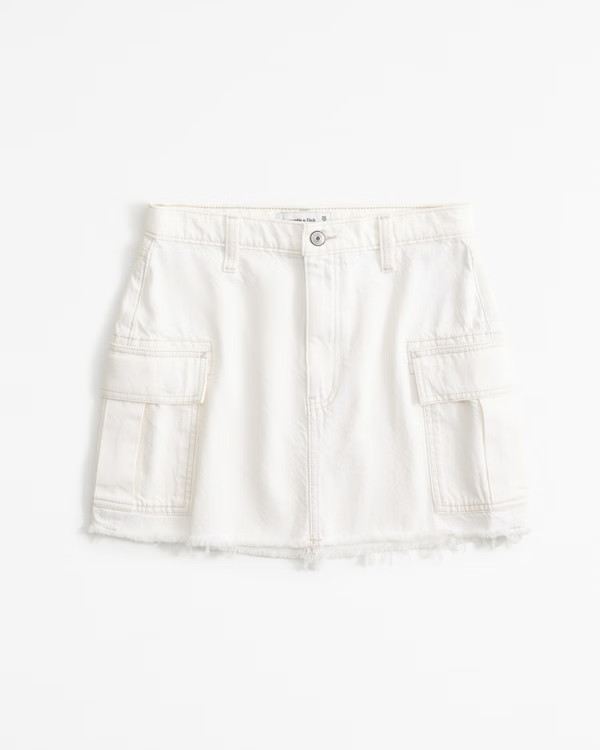 Denim Cargo Pocket Mini Skirt | Abercrombie & Fitch (US)