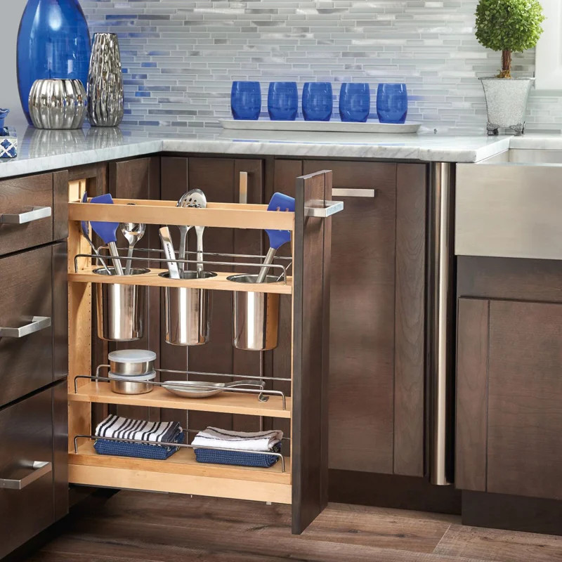 Rev-A-Shelf Pull Out Kitchen Cabinet Organizer w/ Soft-Close & Reviews | Wayfair | Wayfair North America