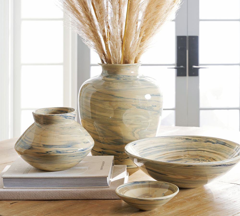 Handcrafted Marbled Ceramic Collection | Pottery Barn (US)