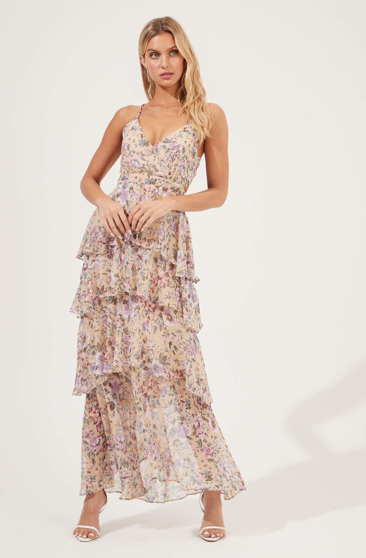 Rosana Floral Tiered Ruffle Maxi Dress | ASTR The Label (US)
