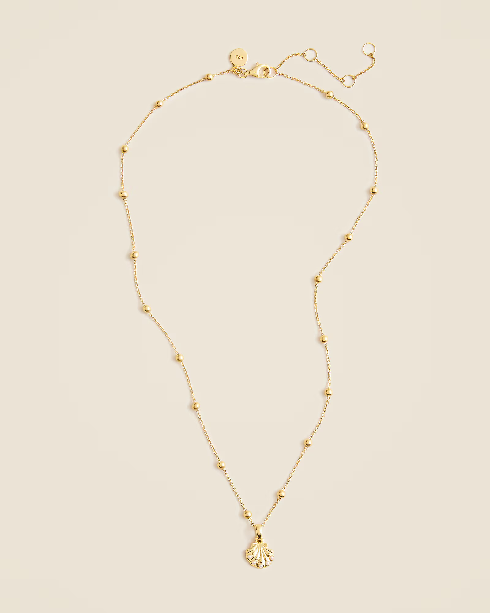 Gold vermeil seashell charm necklace | J. Crew US