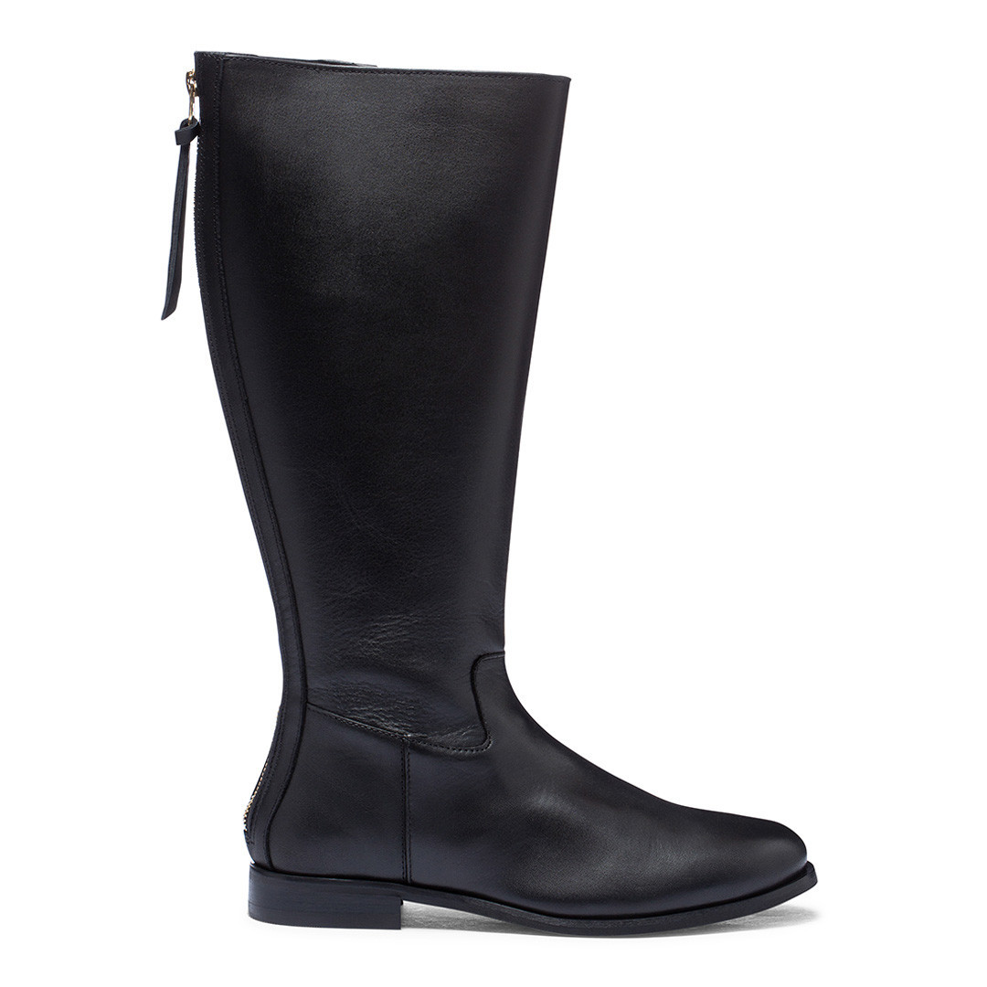 Black Leather Tassle Riding Boots | BrandAlley