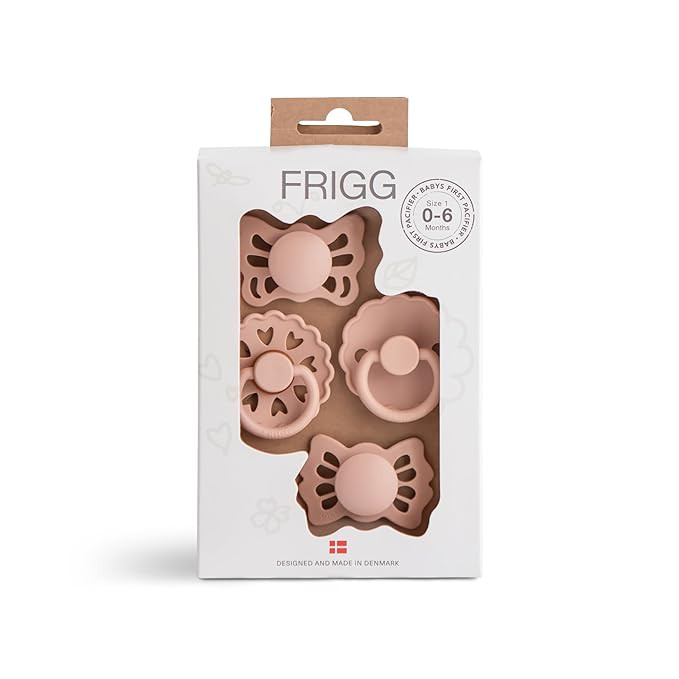 FRIGG Baby's First Pacifier​ Set | Floral Heart 4-Pack | Made in Denmark | BPA-Free (Blush, 0-6... | Amazon (US)