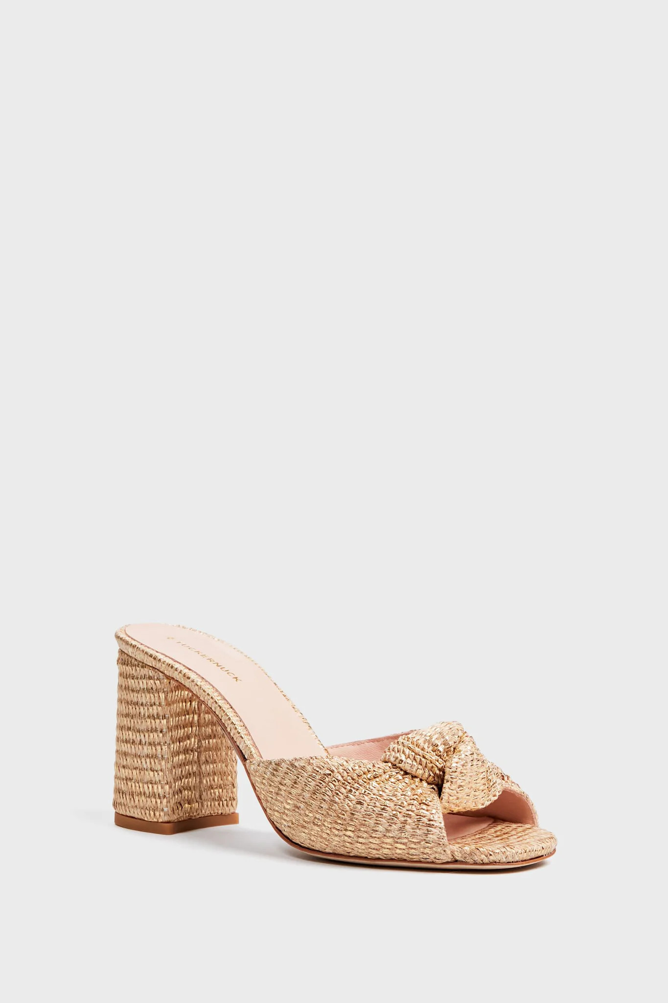Gold Raffia Blake Heels | Tuckernuck (US)