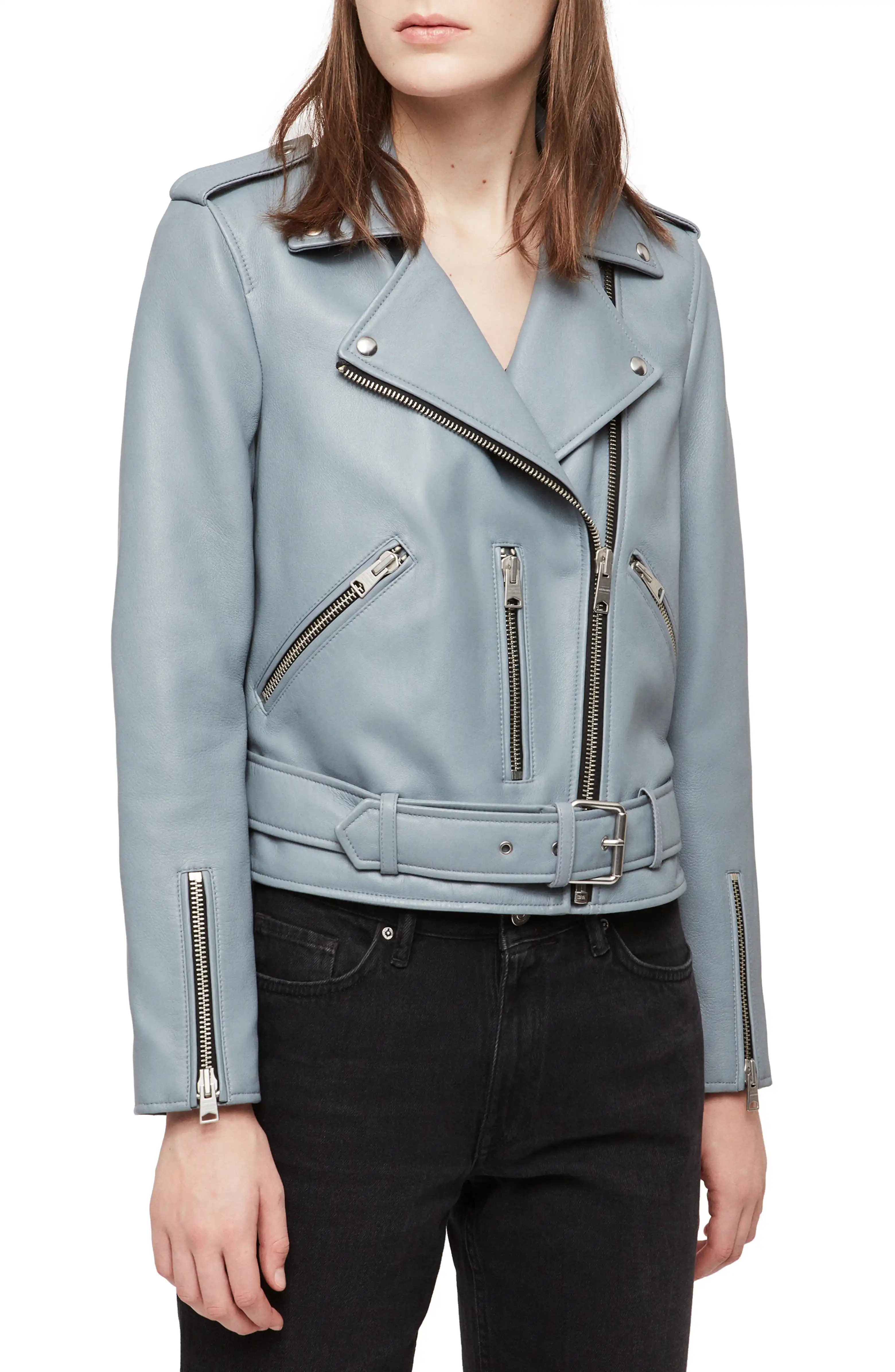 Balfern Lambskin Leather Biker Jacket | Nordstrom