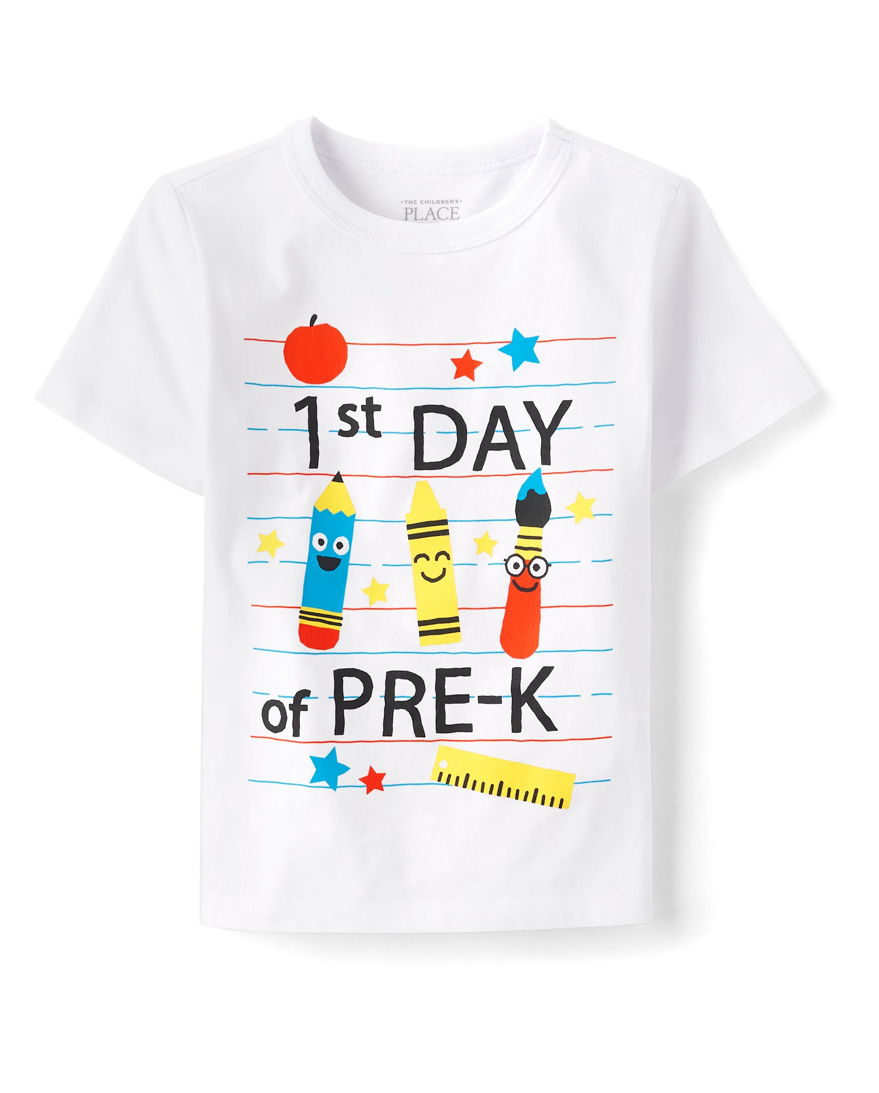 Toddler Boys 1st Day Of Pre-K Graphic Tee - white | The Children's Place