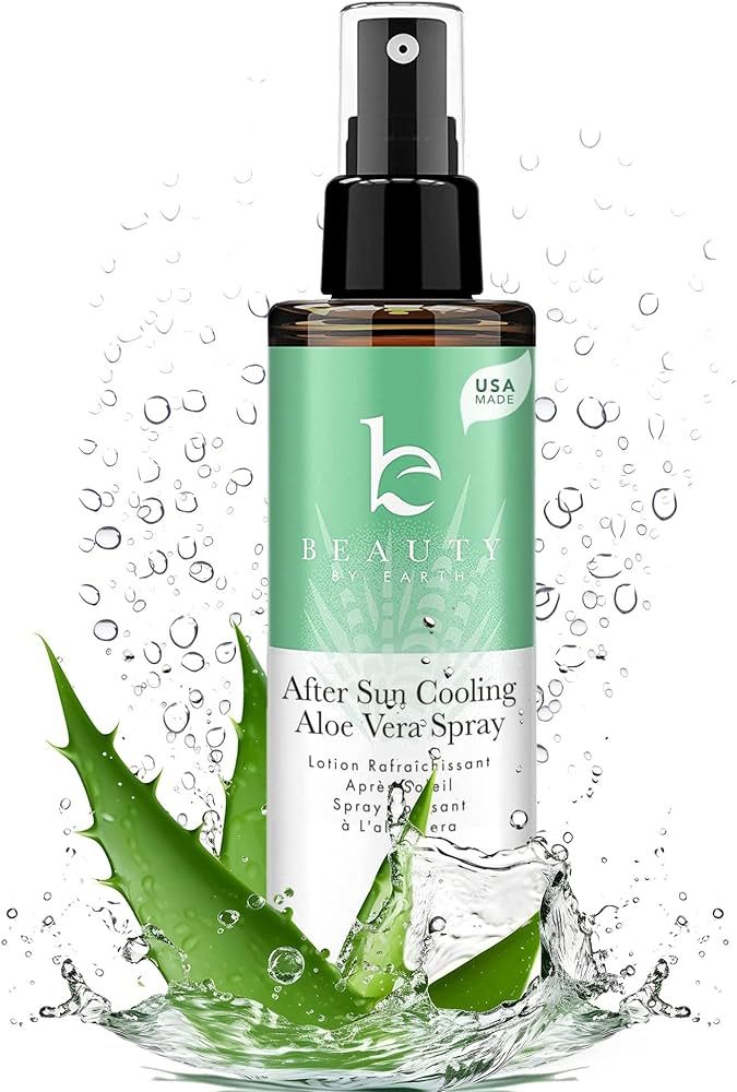 Amazon.com : Beauty by Earth Cooling After Sun Care Spray - USA Made With Organic Aloe Vera Gel S... | Amazon (US)