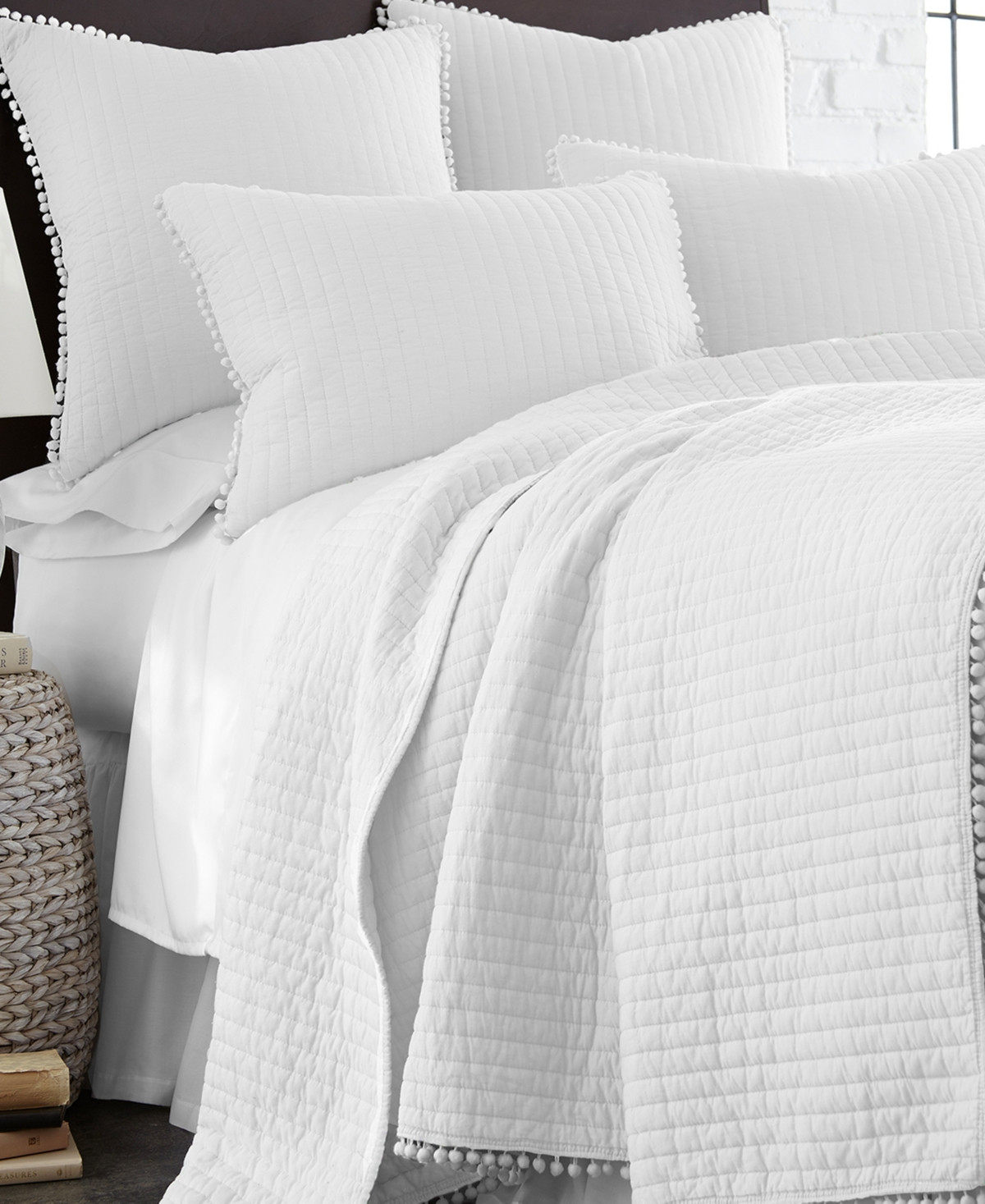 Levtex Pom Pom Quilt, King - White | Macy's