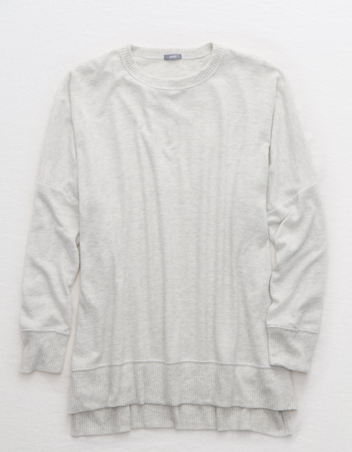 Aerie Plush Hometown Sweatshirt, Heather Frost | American Eagle Outfitters (US & CA)