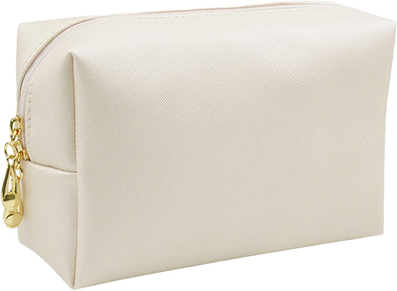 Qeuly Small Makeup Bag for Purse PU Vegan Leather Cosmetic Bag Waterproof Toiletry Bag Traveling ... | Amazon (US)