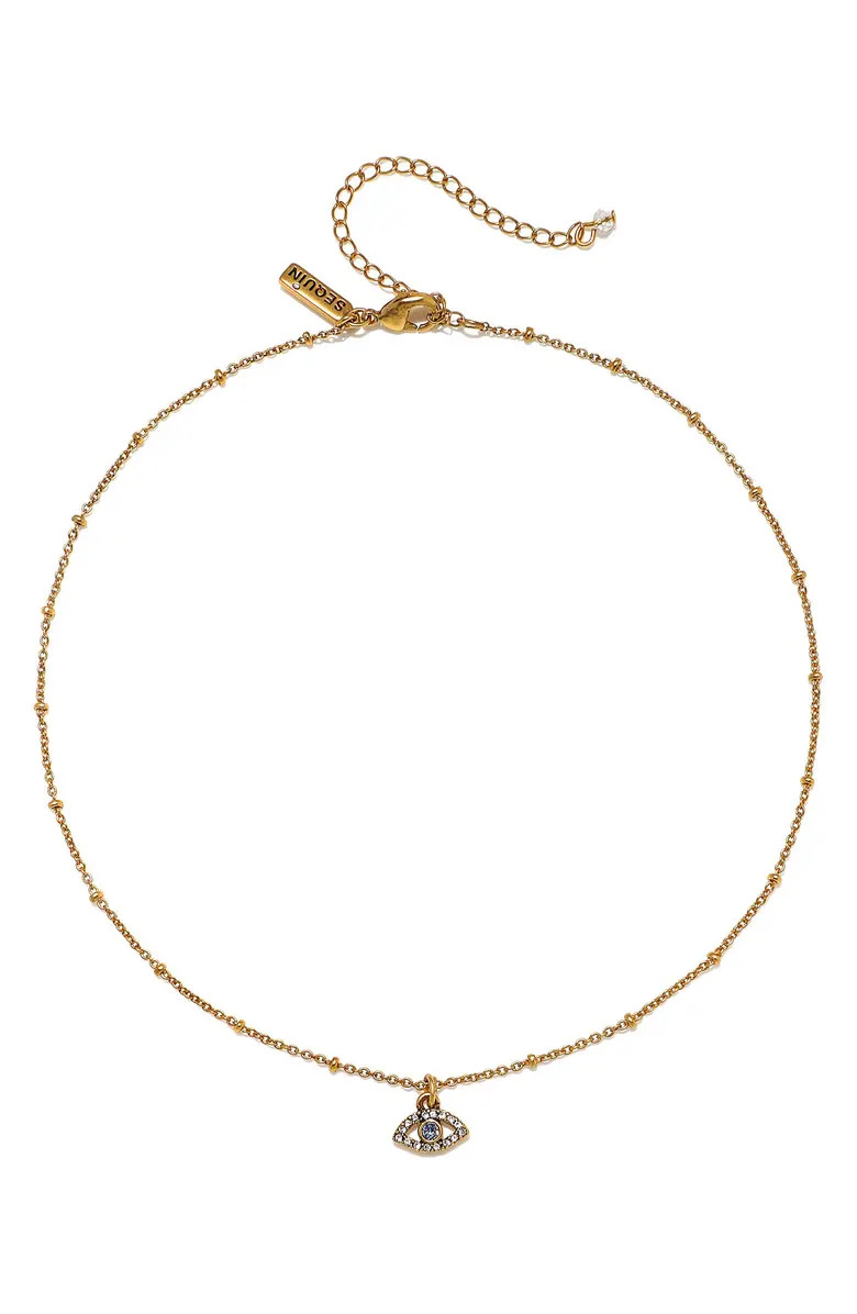 Sequin Mini Evil Eye Choker Necklace | Nordstrom | Nordstrom