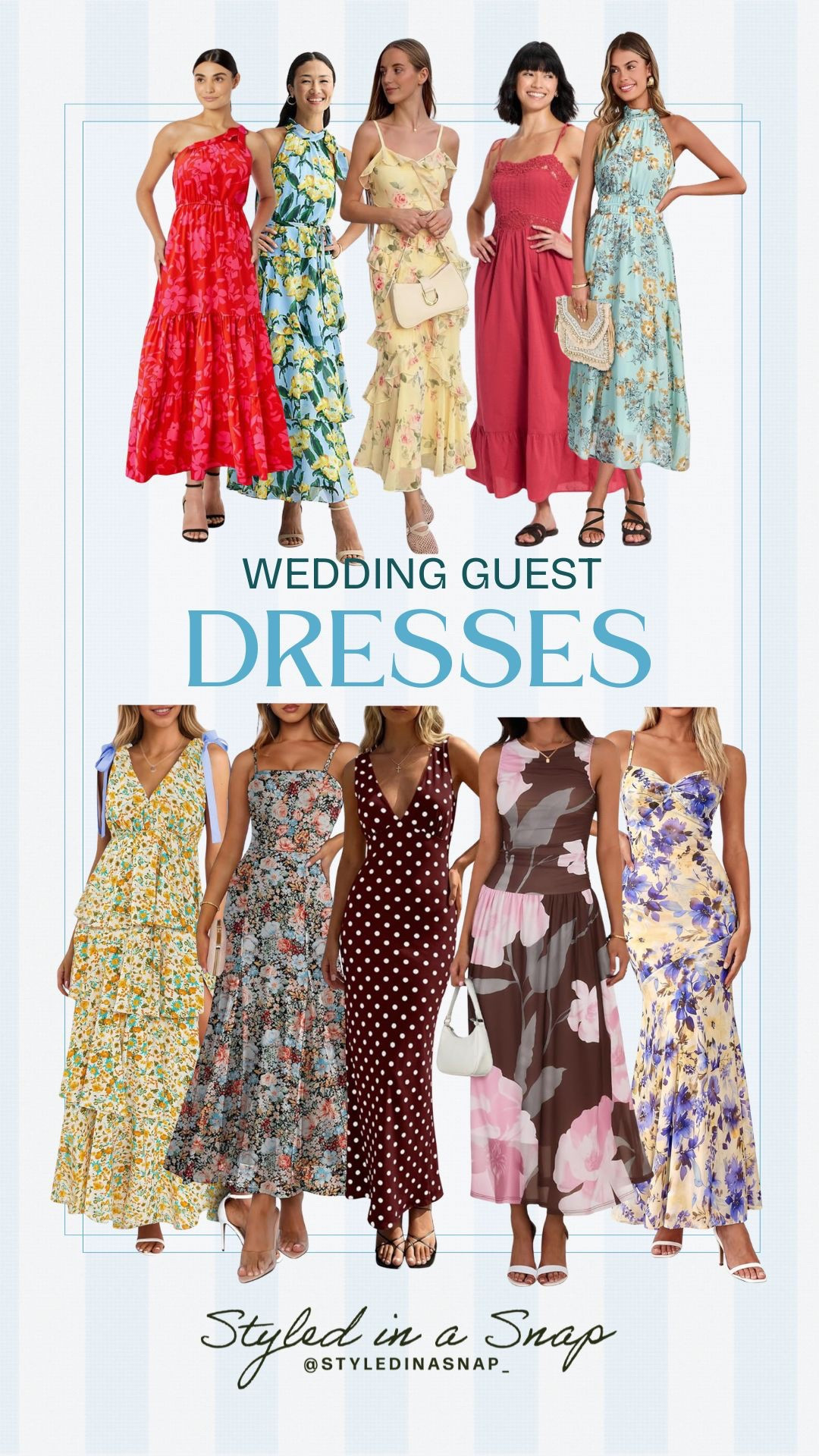 It’s wedding season and these spring/summer wedding guest dresses are stunning. From soft florals to polka dots and lace details, I love these. I included multiple necklines and styles of dresses to fit every dress code. I love how soft and flowy many of these dresses are for the warm weather. 
Wedding guest dresses, floral dress, layered dresses

#LTKSaleAlert #LTKSeasonal #LTKWedding
