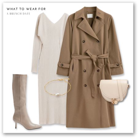 A day to evening neutral look 🫶 Midi dress, knee high boots & trench coat 🧥 

#LTKSeasonal #LTKstyletip #LTKeurope