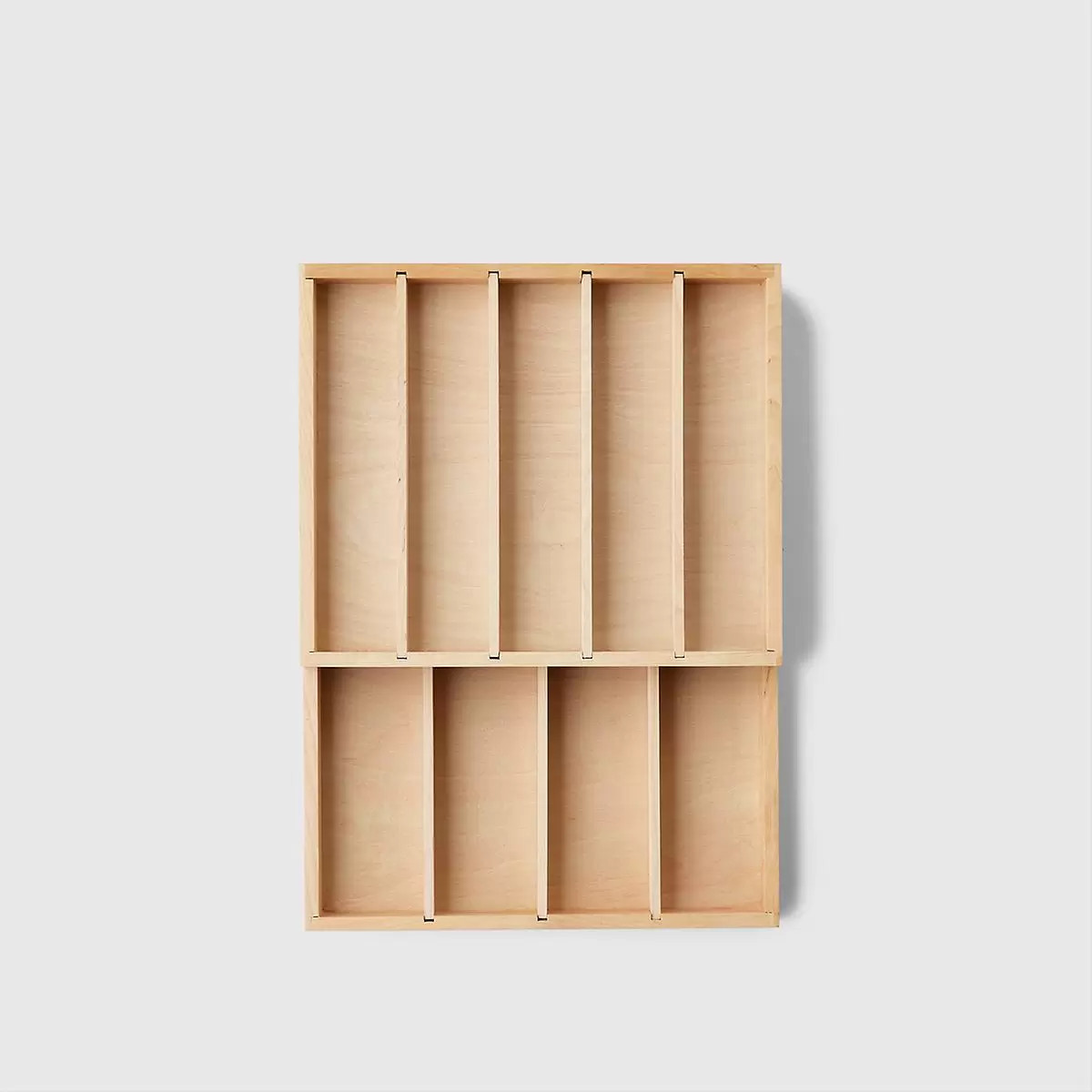 Marie Kondo Birch Narrow 2-Tier Flatware & Utensil Tray | The Container Store