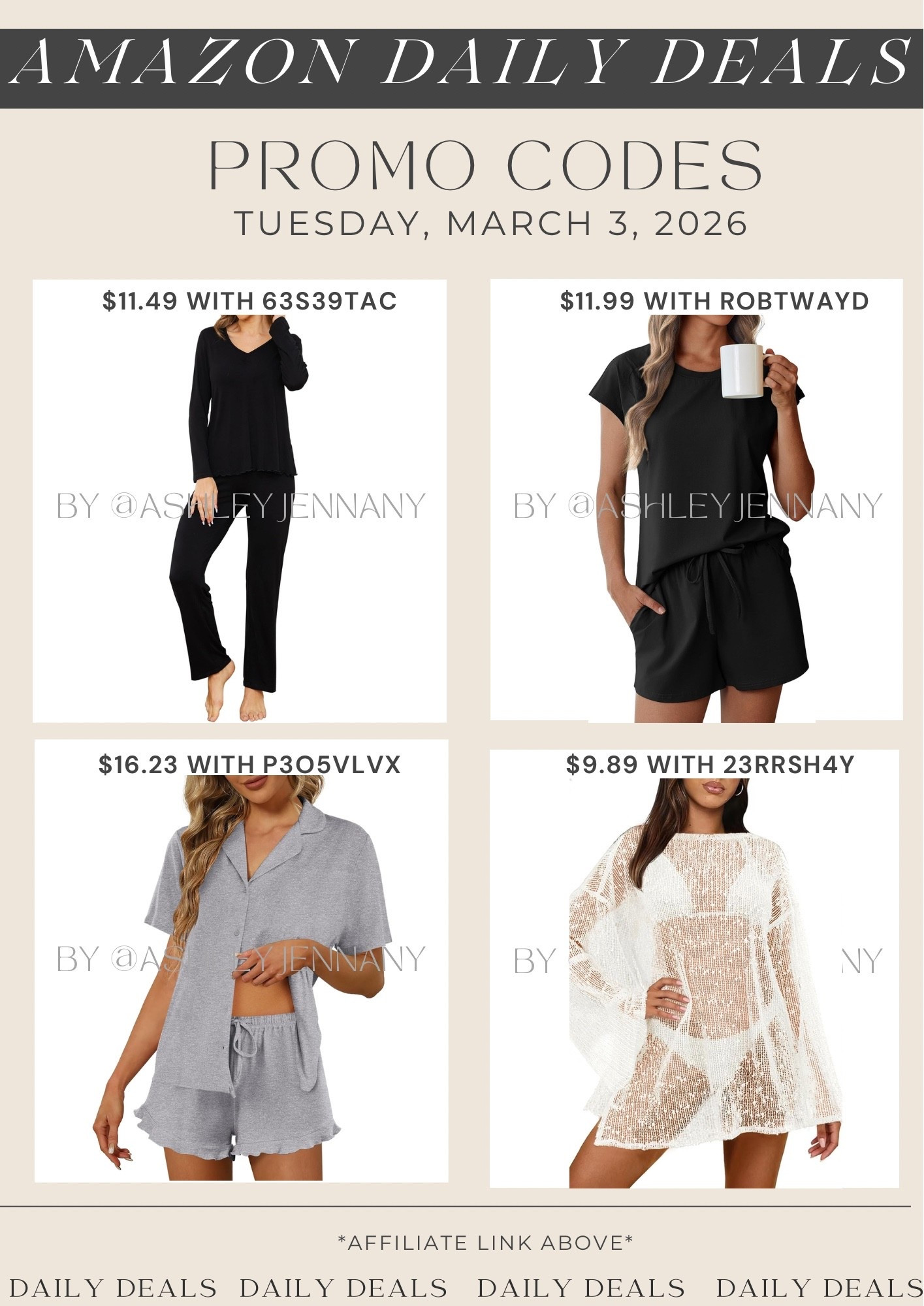 Amazon fashion deals on pajama sets and swimsuit coverup 

#LTKSaleAlert #LTKMidsize #LTKSeasonal