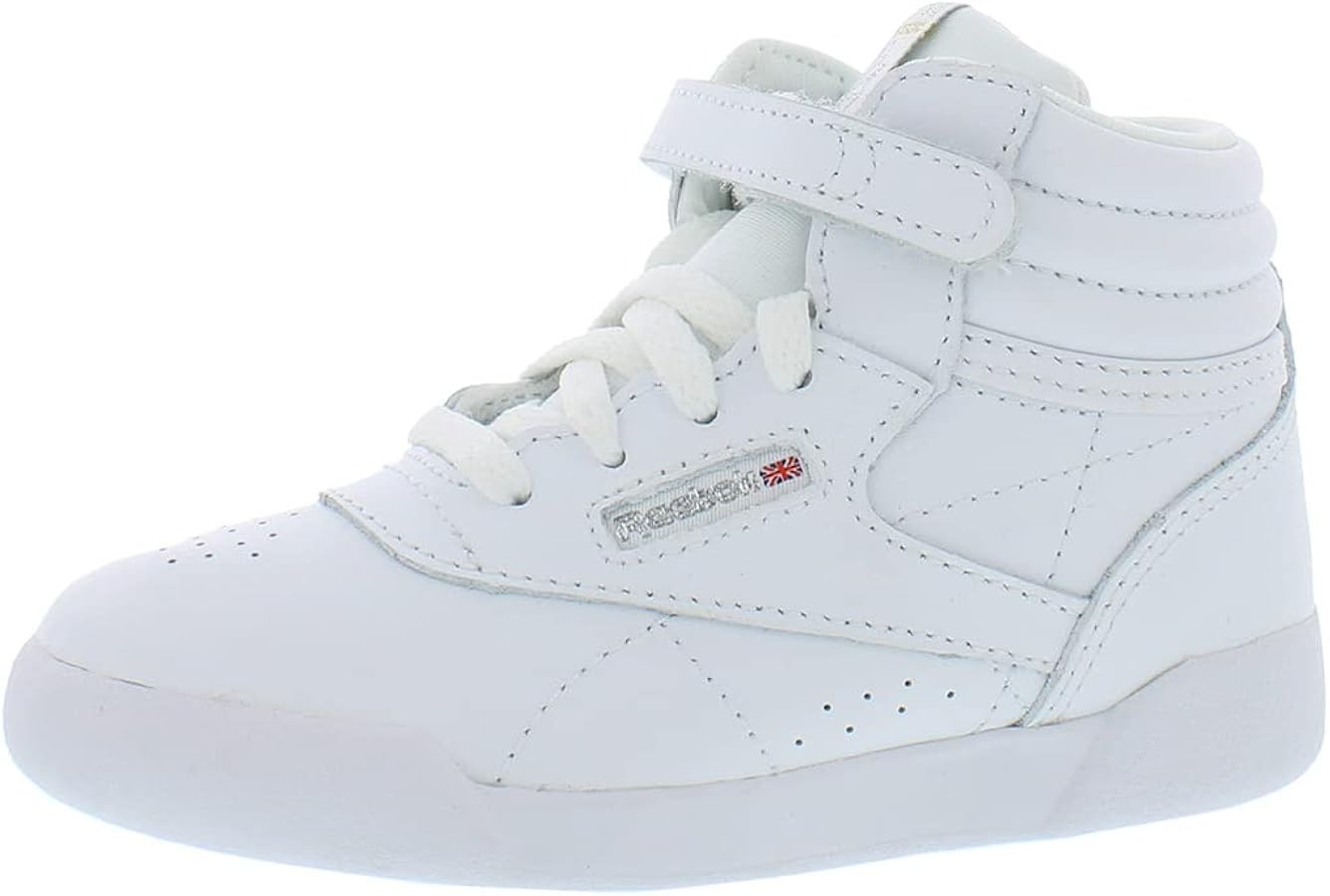 Reebok Women's Infant Girl's Freestyle High Sneaker, White, 7 | Amazon (US)
