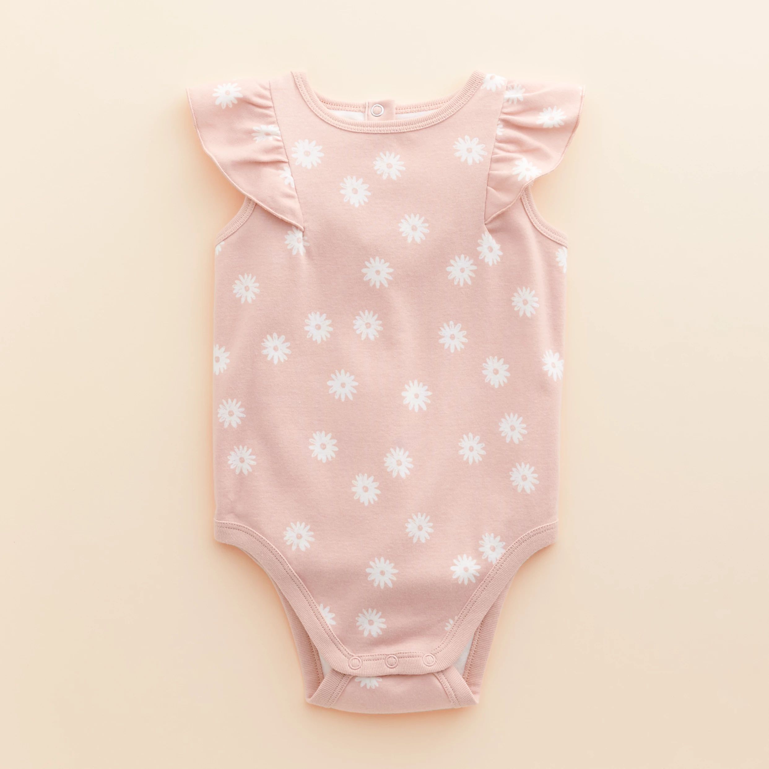 Baby Girl Little Co. by Lauren Conrad Organic Ruffle-Sleeve Bodysuit | Kohl's