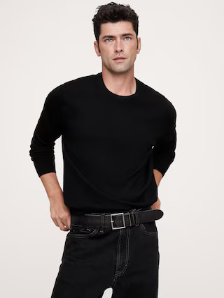 Italian Merino Crew-Neck Sweater | Banana Republic (US)