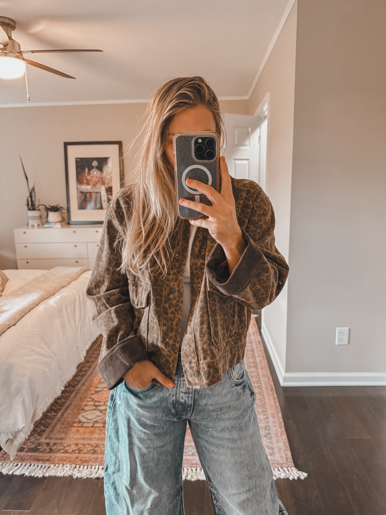 Fall jacket and all the cheetah 

#LTKOver40 #LTKSeasonal #LTKmomlife