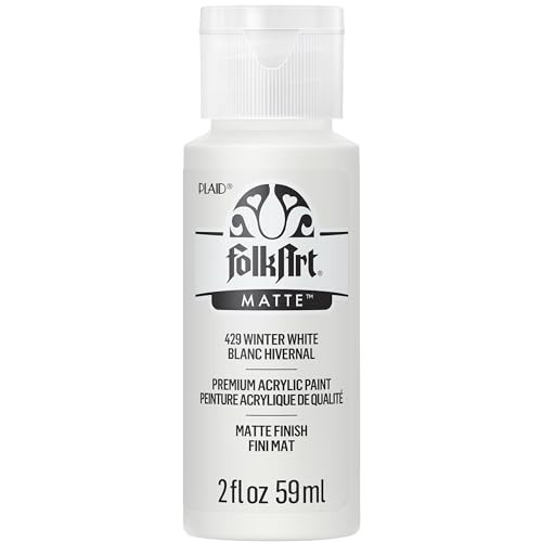 FolkArt Acrylic Paint in Assorted Colors (2 oz), 429, Winter White | Amazon (US)
