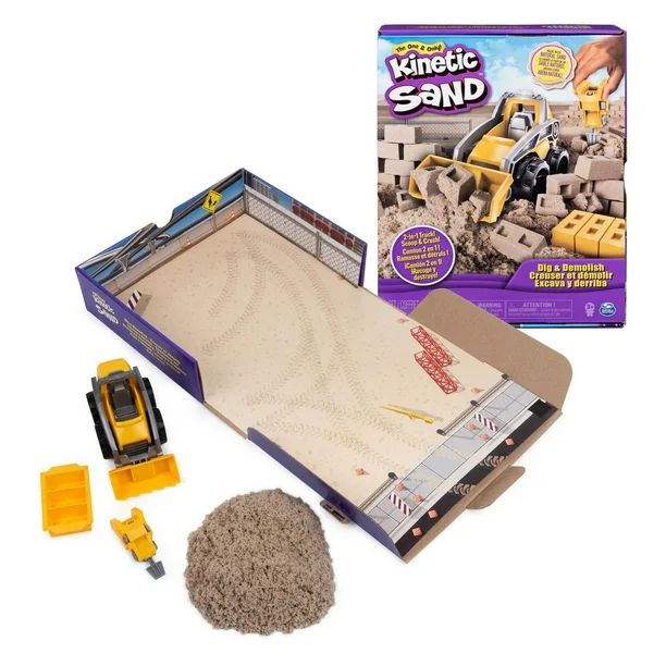 Kinetic Sand, Dig & Demolish Playset with 1lb Kinetic Sand and Toy Truck, Play Sand Sensory Toys ... | Walmart (CA)