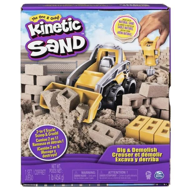 Kinetic Sand, Dig & Demolish Playset with 1lb Kinetic Sand and Toy Truck, Play Sand Sensory Toys ... | Walmart (CA)