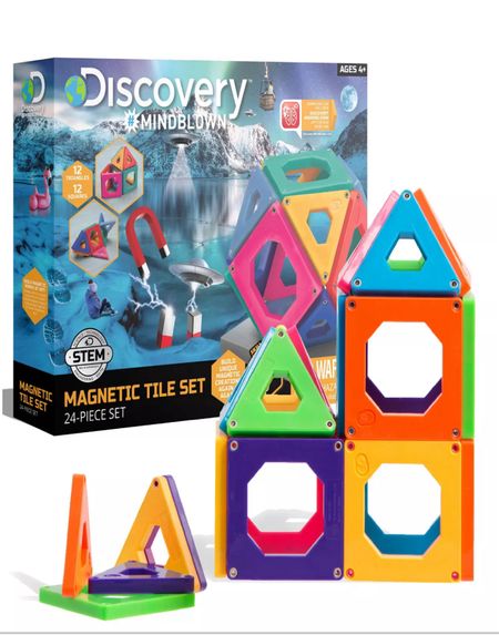 Discovery #MINDBLOWN
Discovery Kids 24-Piece Magnetic Building Tiles Construction Set
Sale $13.99
(Regularly $39.99)

#LTKGiftGuide #LTKkids #LTKsalealert