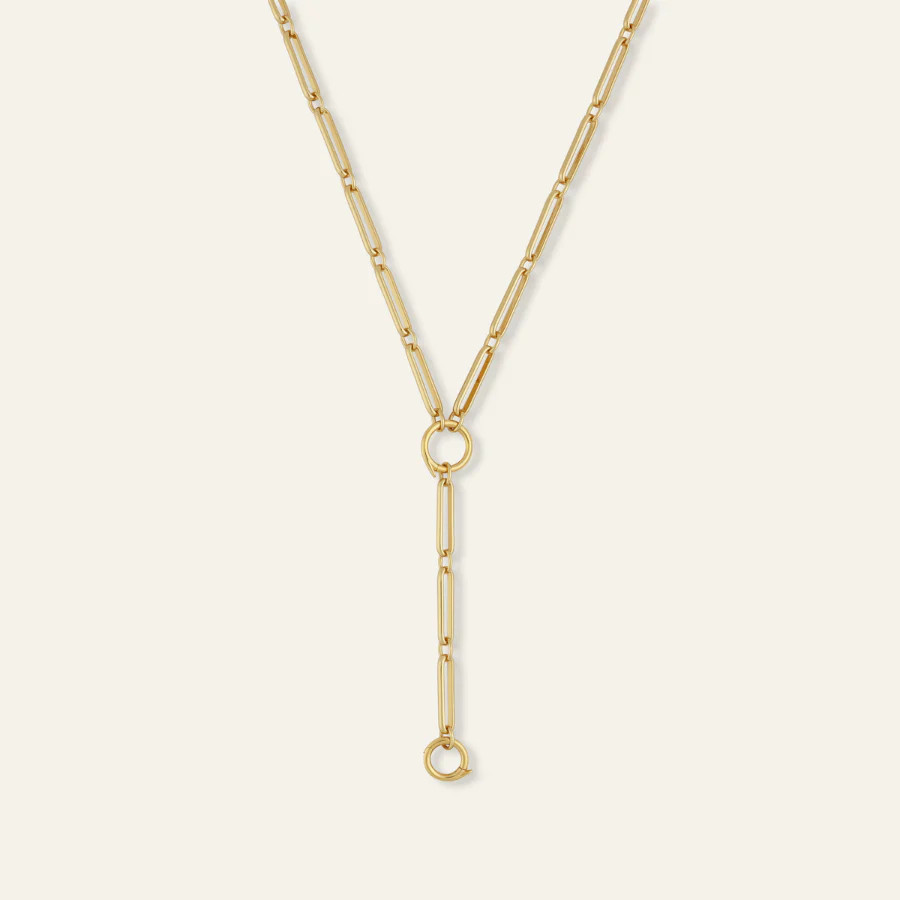 Mixed Link Charm Clip Lariat Necklace | HART