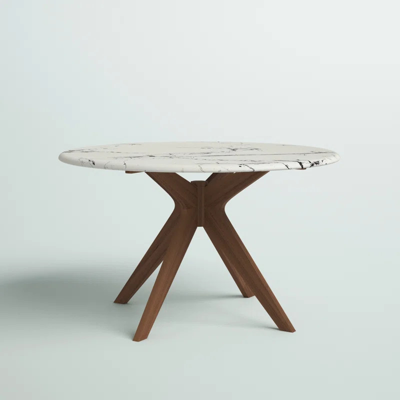 Gamino Round Solid Wood Base Dining Table | Wayfair North America