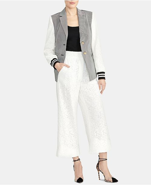 Mixed-Media Colorblocked Jacket | Macys (US)
